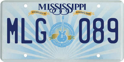 MS license plate MLG089