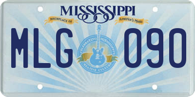 MS license plate MLG090