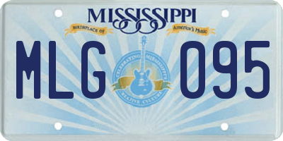 MS license plate MLG095