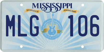 MS license plate MLG106