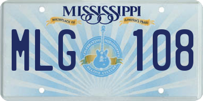 MS license plate MLG108