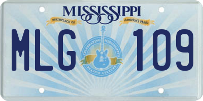 MS license plate MLG109