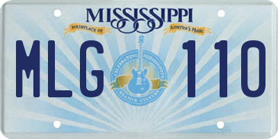 MS license plate MLG110