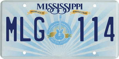 MS license plate MLG114