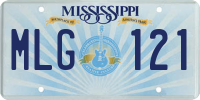 MS license plate MLG121