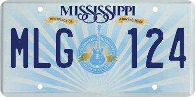 MS license plate MLG124