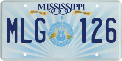 MS license plate MLG126