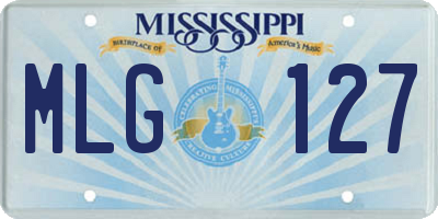 MS license plate MLG127