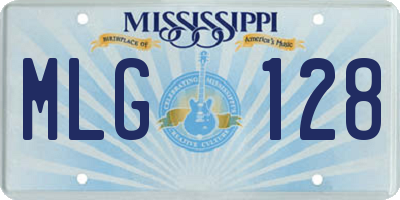 MS license plate MLG128