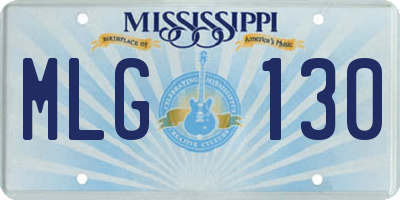 MS license plate MLG130