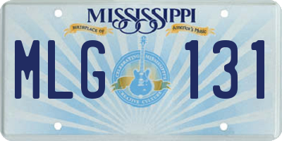 MS license plate MLG131
