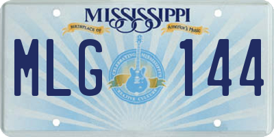 MS license plate MLG144