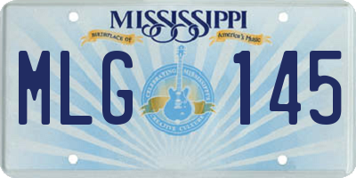 MS license plate MLG145