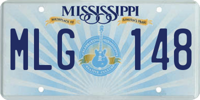 MS license plate MLG148
