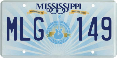 MS license plate MLG149