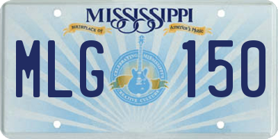 MS license plate MLG150