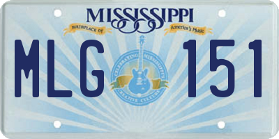 MS license plate MLG151