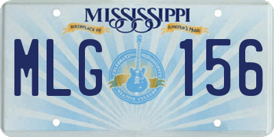 MS license plate MLG156