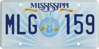 MS license plate MLG159