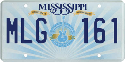 MS license plate MLG161