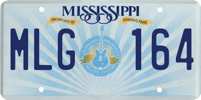 MS license plate MLG164