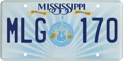 MS license plate MLG170