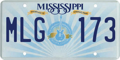 MS license plate MLG173