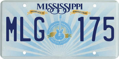 MS license plate MLG175