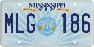 MS license plate MLG186