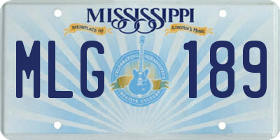 MS license plate MLG189
