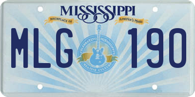 MS license plate MLG190