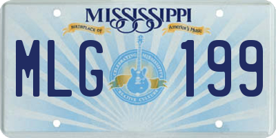 MS license plate MLG199