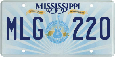 MS license plate MLG220