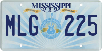 MS license plate MLG225