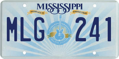 MS license plate MLG241