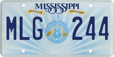 MS license plate MLG244