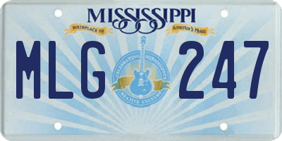 MS license plate MLG247