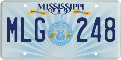 MS license plate MLG248