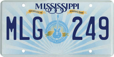 MS license plate MLG249
