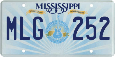 MS license plate MLG252