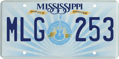 MS license plate MLG253
