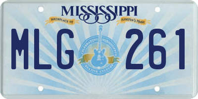 MS license plate MLG261