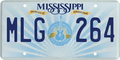 MS license plate MLG264