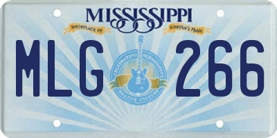 MS license plate MLG266