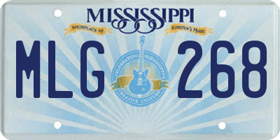 MS license plate MLG268