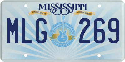 MS license plate MLG269
