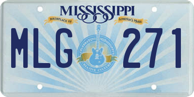 MS license plate MLG271