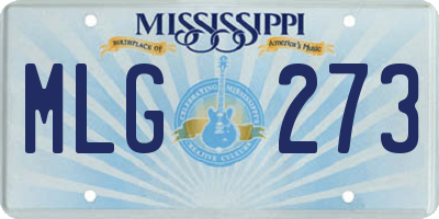 MS license plate MLG273