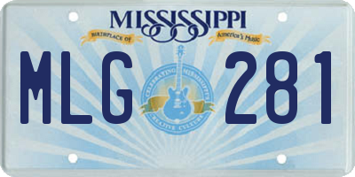 MS license plate MLG281