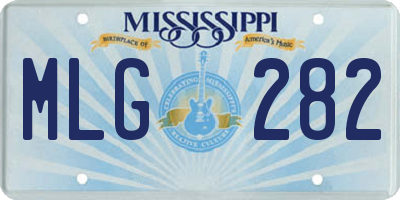 MS license plate MLG282